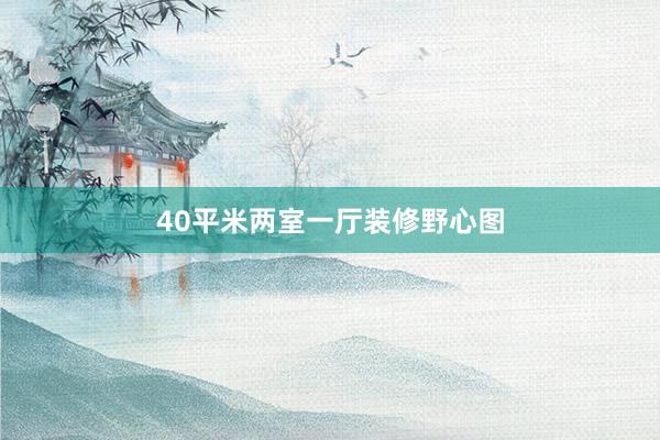 40平米两室一厅装修野心图